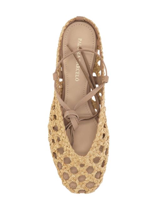 light beige interwoven design round toe Paloma Barcelò | 24-3002NAMIBIANATURAL